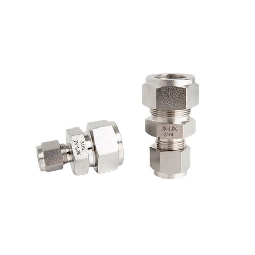 316L不锈钢MC转换接头 NPT内螺纹转卡套直通 PT外丝终端接头