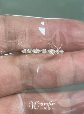 平行星轨马眼戒指女小众设计时尚