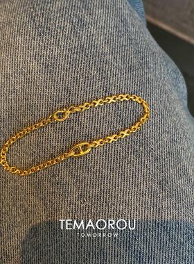 猪鼻子古巴手链百搭通勤女高级感