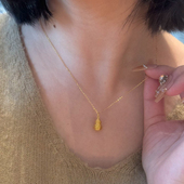 新中式 金丝细闪金葫芦吊坠项链配饰女款 高级感轻奢小众颈链锁骨链