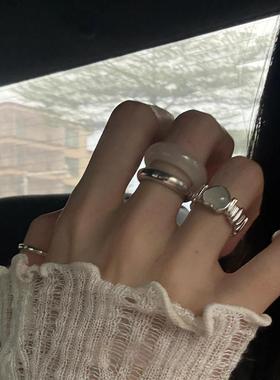 韩系简约素圈戒指女2025新款爆款