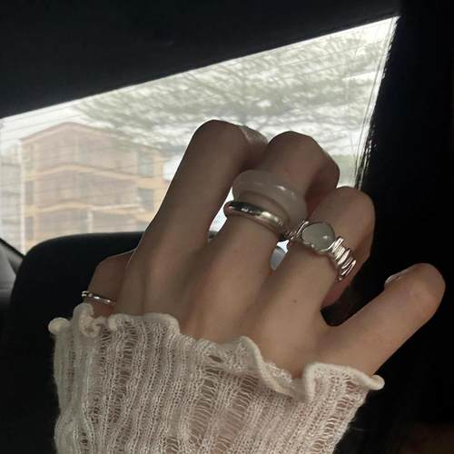 韩系简约素圈戒指女2025新款爆款