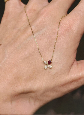 幸运四叶草锆石吊坠项链2025新款