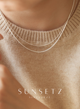 S925纯银双层项链高级感轻奢精致