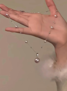 甜美风浪漫满天星仿珍珠项锁骨链