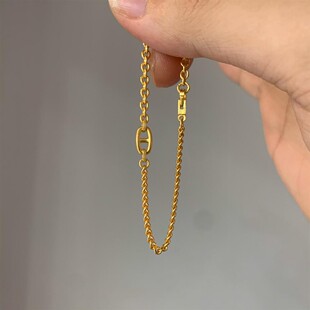 不掉色钛钢猪鼻子手链女生轻奢小众精致手串高级感高颜值气质手饰