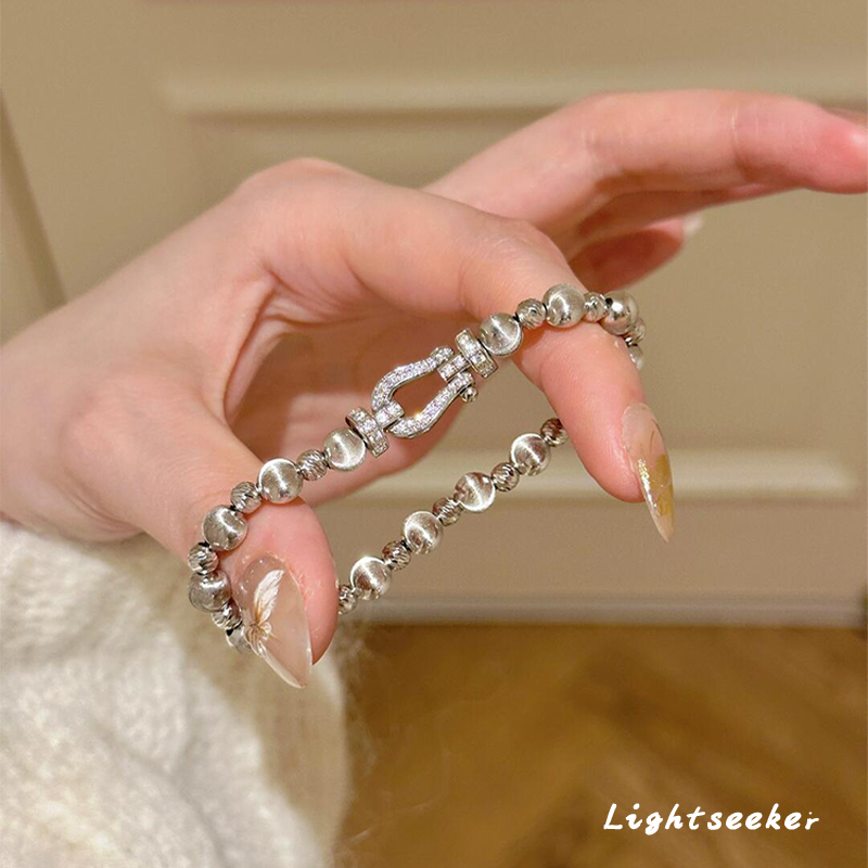 满钻马蹄扣手链女款串珠轻奢小众