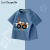 [100% Cotton]Contrast Color Excavator Blue