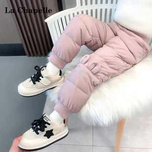 加绒女童长裤 拉夏贝尔儿童棉裤 外穿粉色保暖裤 女宝宝冬季 子 秋冬款