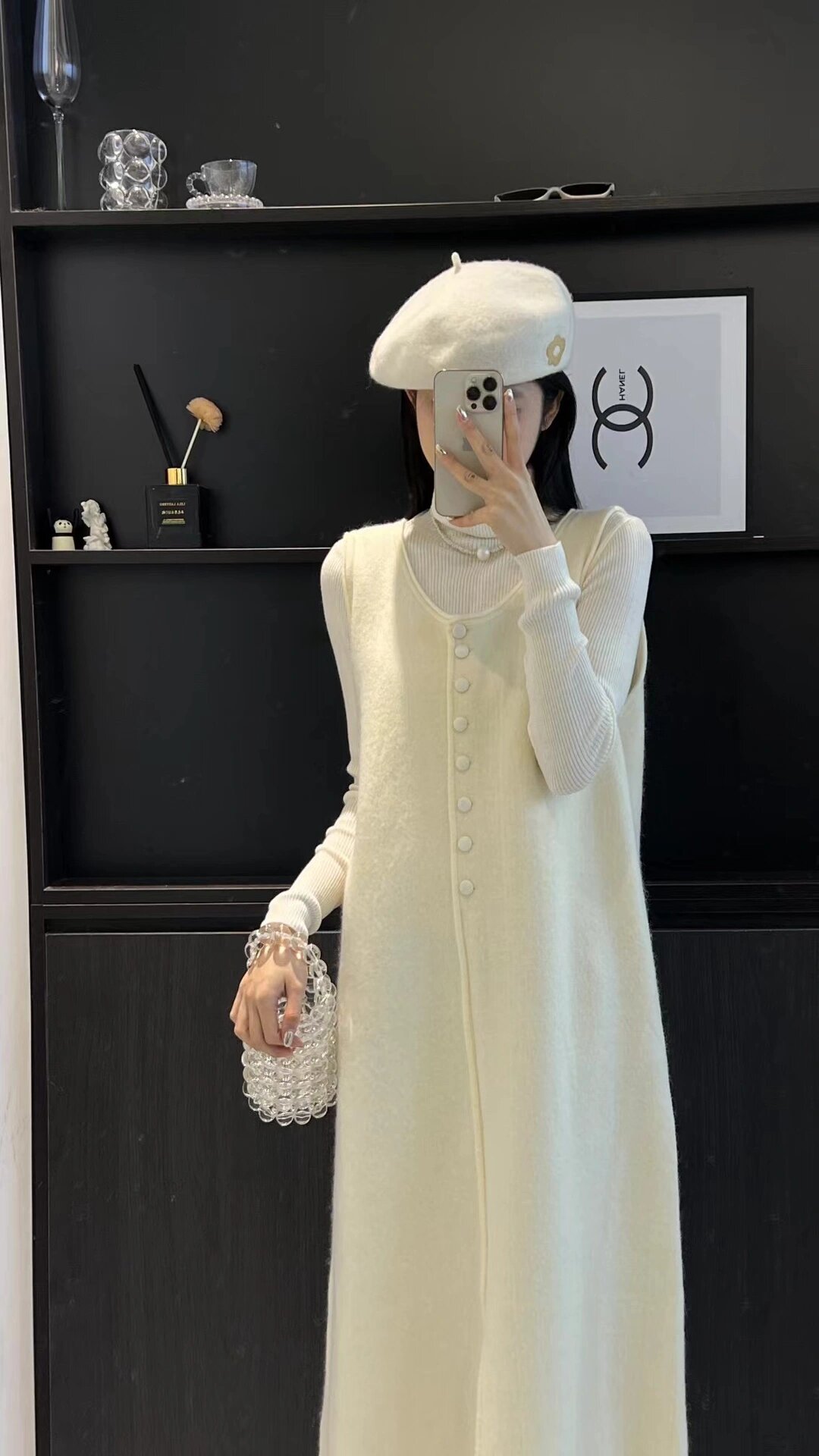 法式软糯温柔风背心裙内搭打底衫