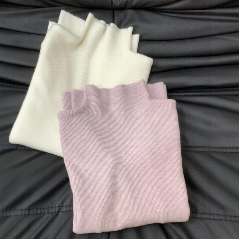 漂亮温柔紫色针织打底衫