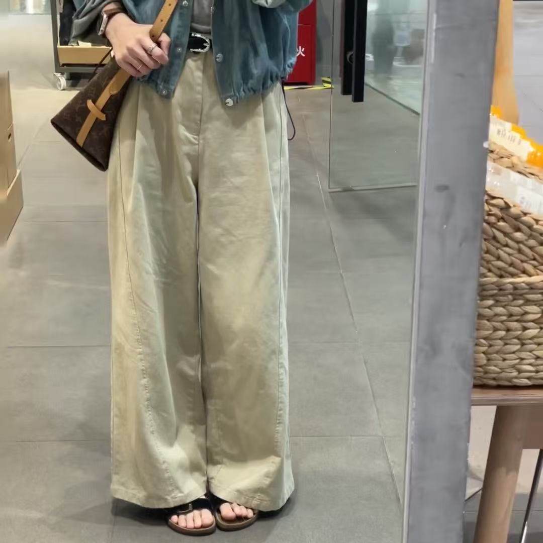 老钱风质感阔腿裤女2026年夏季新款宽松百搭休闲直筒裤长裤子ins,女装/女士精品,休闲裤,淘宝优惠券,粉丝福利购,淘宝优惠卷