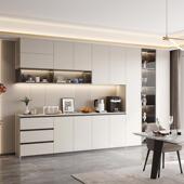 餐柜靠墙一体现代简约轻奢厨房客厅餐柜酒柜定制整体橱柜置物茶水