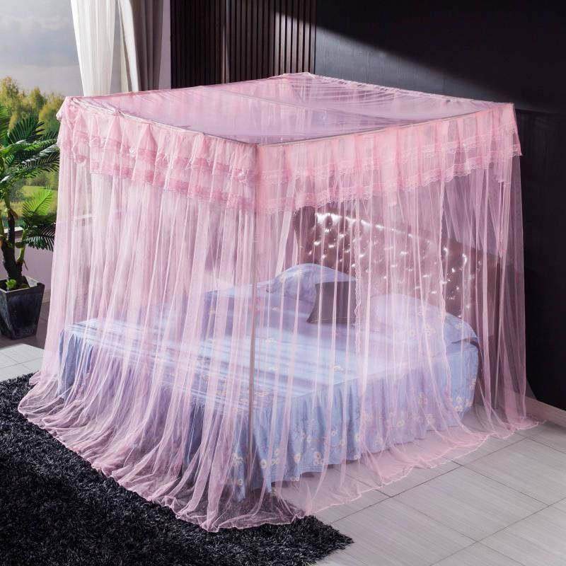 蚊帐三开门不锈钢加厚压脚落地免打孔加密宫庭1.5m床1.8米可订做,床上用品,蚊帐,淘宝优惠券,粉丝福利购,淘宝优惠卷