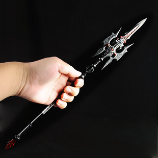 古代三国小兵器吕布方天画戟冷兵器合金金属武器模型玩具摆件