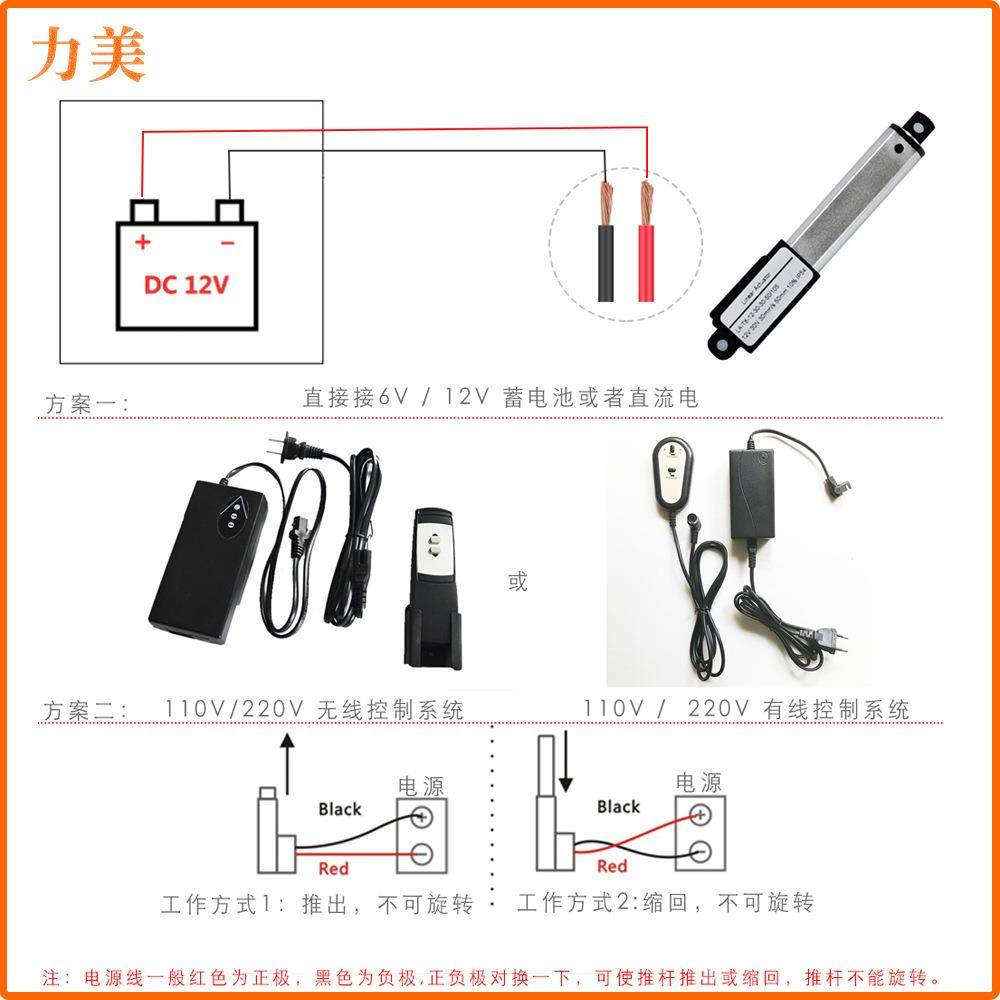 6V15升0毫米每速度5mm6.4N微型直流648电动推杆降杆带0支秒架