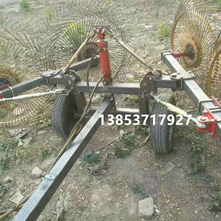 加重双侧指盘式搂草机FDJ 液压旋转式搂搂机 后悬的草圆盘式挂残