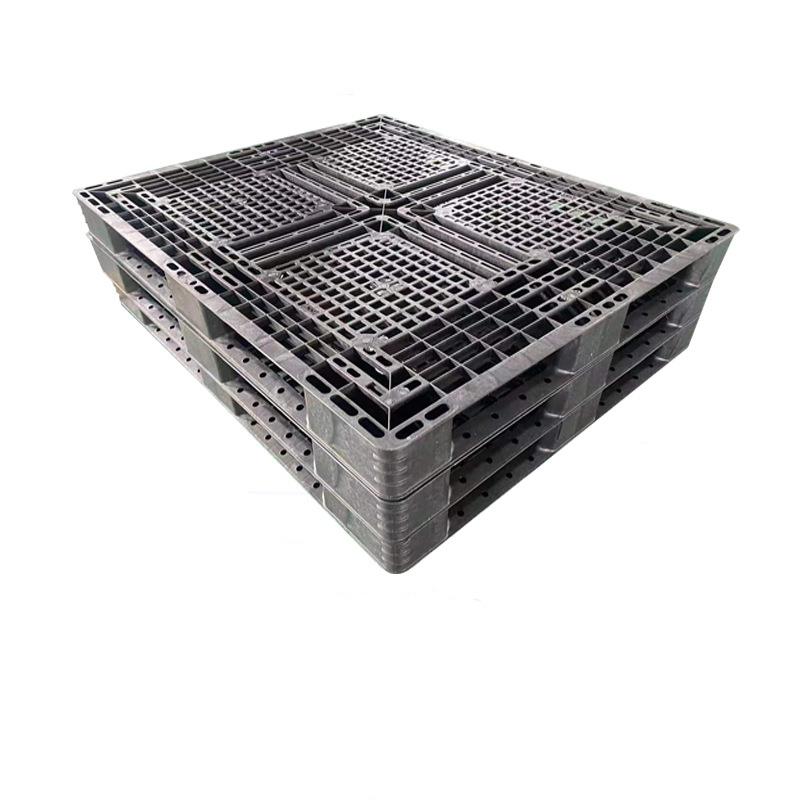 出口盘EXB托免熏蒸一次性黑盘塑料托叉车托盘卡板物防潮货柜栈货