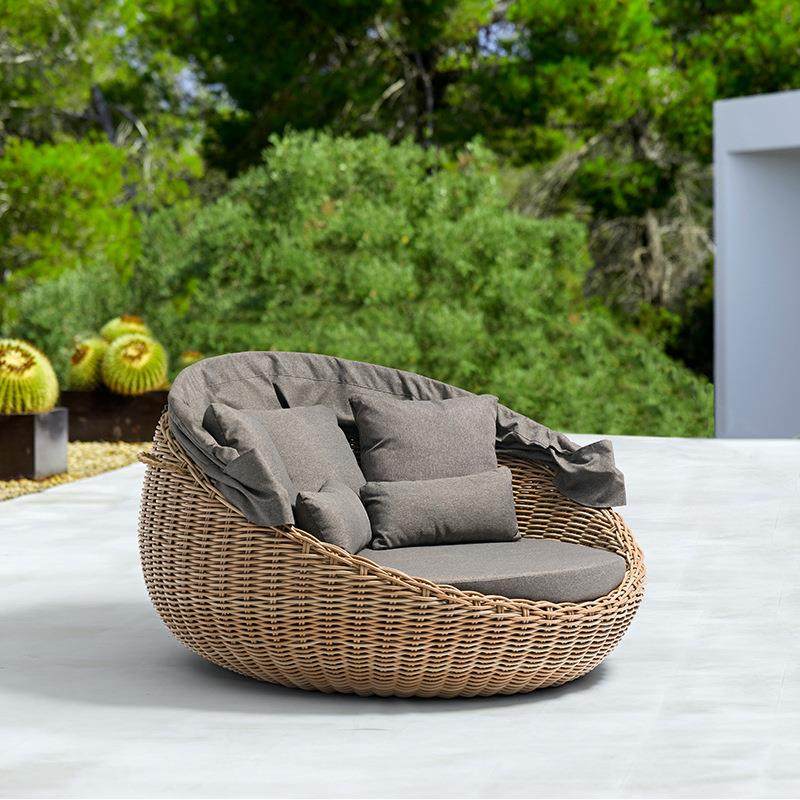 澜池户外藤编沙发定泳露台制带篷优遮户外躺床阳懒人圆形休闲沙滩,商业/办公家具,商用藤编家具,淘宝优惠券,粉丝福利购,淘宝优惠卷