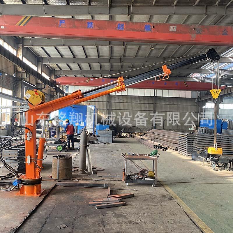 货车车小吊机平台船压60度旋用转1T2T小型折SXC臂吊 液随载车吊机