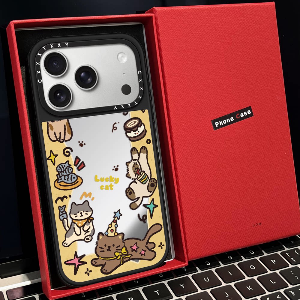 【C家】复古环绕帽子猫咪狗狗磁吸MagSafe适用苹果17/16proMax手机壳iPhone15防摔16pro保护套13/14镜面17Air
