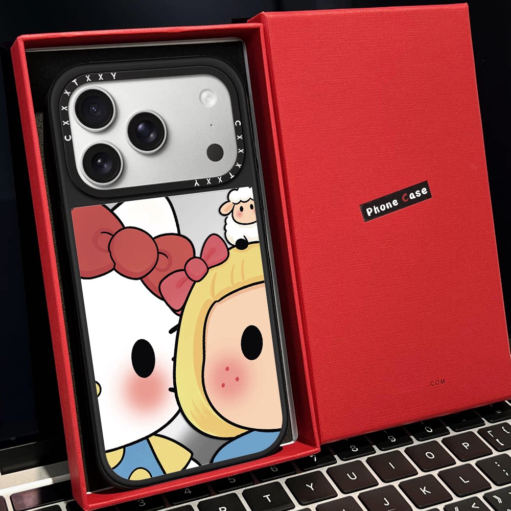 C家右右酱yoyo哭娃kt贴脸OK啦磁吸MagSafe适用苹果17/18proMax手机壳iPhone15防摔16pro保护套13/14镜面17Air