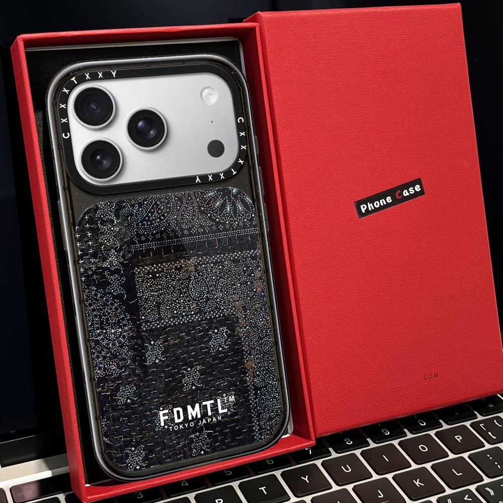 C家牛仔布纹丹宁联名补丁字母绣花18Promax手机壳磁吸MagSafe适用苹果iPhone18Pro明星同款17promax卡通17pro