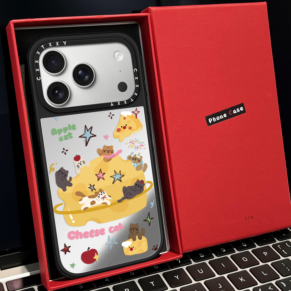 【C家】芝士奶酪猫咪草莓蛋糕磁吸MagSafe适用苹果17/16proMax手机壳iPhone15防摔16pro保护套13/14镜面17Air
