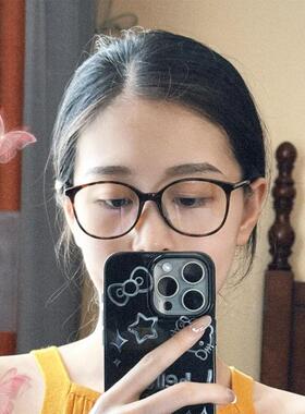 网红眼镜框女3432双C小香风高级感素颜可配近视度数防蓝光眼镜架