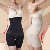 薄款 开裆收腹裤 夏季 女士平角裤 高腰产后收小肚子提臀束腰塑身大码