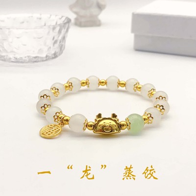 新款生肖龙手链福牌招财纳福民族风闺蜜学生生日礼物生肖龙手饰品