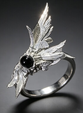 新款破碎羽翼《救赎》情侣对戒小众设计感时尚百搭精致ins戒指环