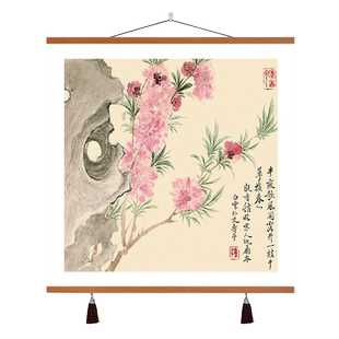 新中式餐厅客厅定制装饰画中式花卉国画简约艺术挂画玄关装饰墙画