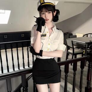 万圣节少女暴君衣服性感女警cos制服警官女纯欲空姐角色扮演套装