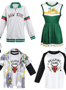 怪奇物语4cos服 Stranger Things S4地狱火俱乐部T恤达第四季现货