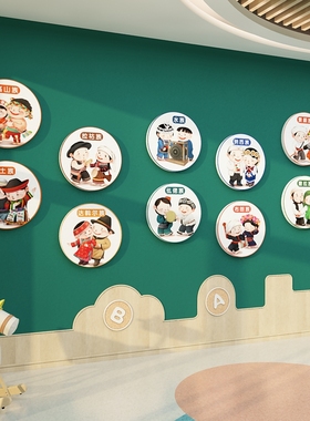 幼儿园环境布置创材料文化主题成品楼梯墙面装饰56个少数民族团结