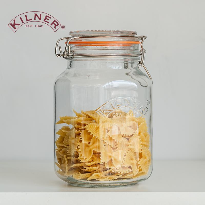 英国kilner玻璃罐五谷杂粮收纳盒家用意面干货储物瓶子食品密封罐