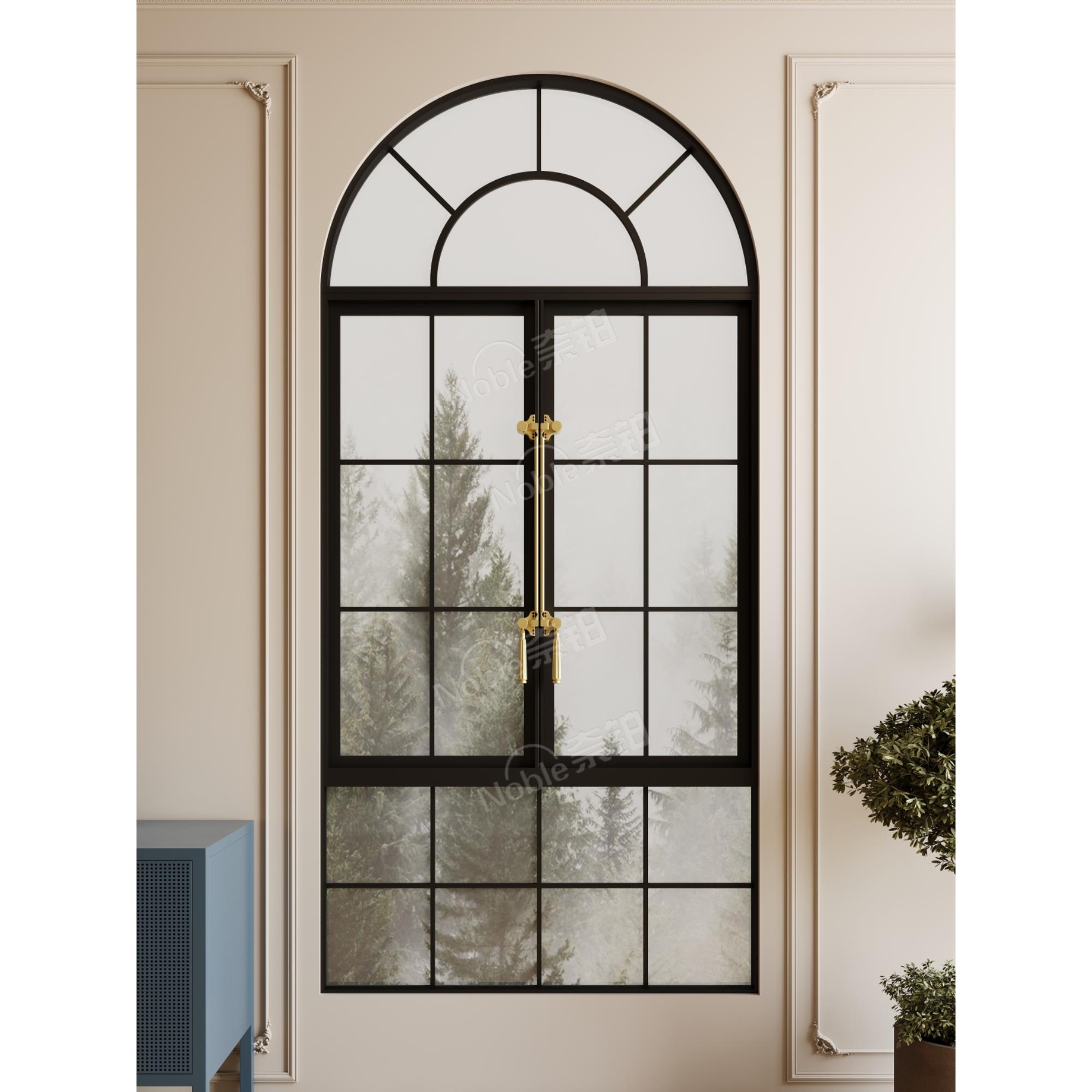 覆古系统断桥铝合金格子窗法式窗上海老钢窗隔音窗欧式别墅窗门