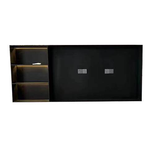 实心钢板柜铝板柜不锈钢电视壁龛嵌入式客厅背景柜金属展示柜定制