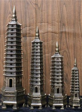 文昌塔铜13层龟塔孩子书房桌面办公室9层宝塔客厅装饰工艺品