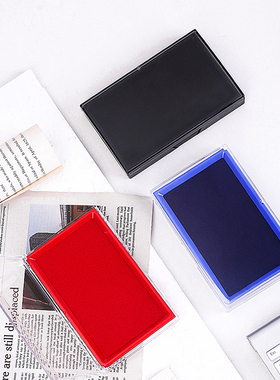 得力9864印台印泥 红色/蓝色/黑色 长方形137*88mm 速干财会印章