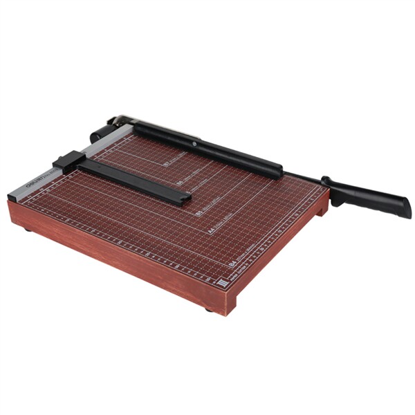 得力8003/8004切纸机/裁纸切割器 办公文件相纸切纸刀 木质耐用