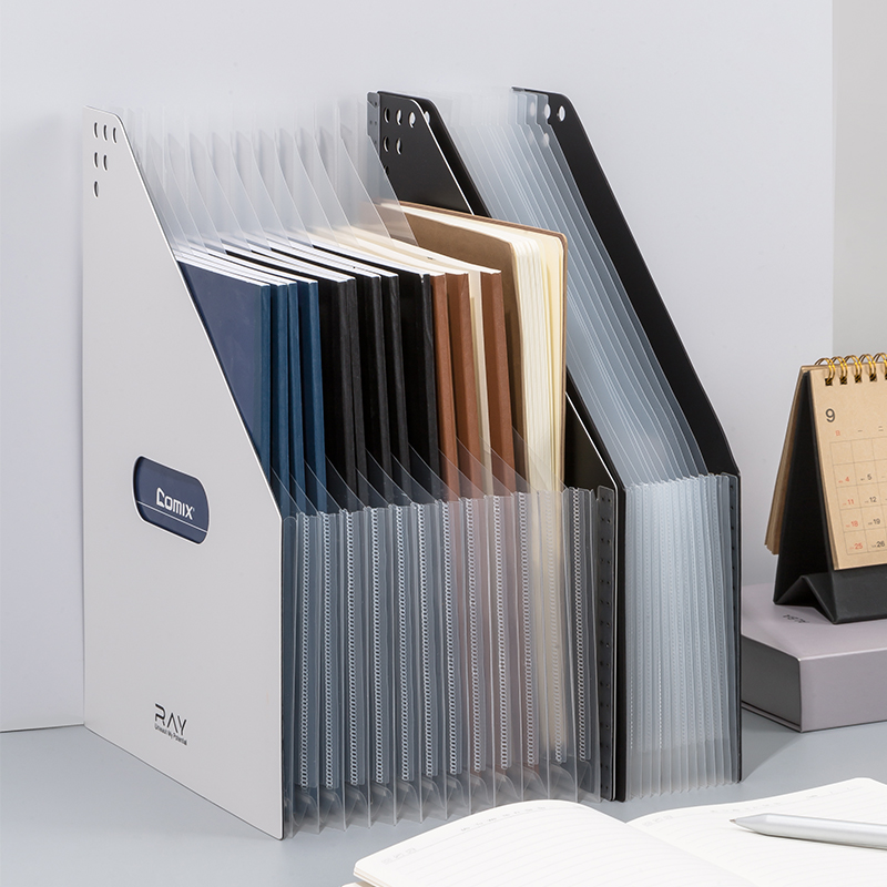 齐心A1490书立伸缩风琴包文件架