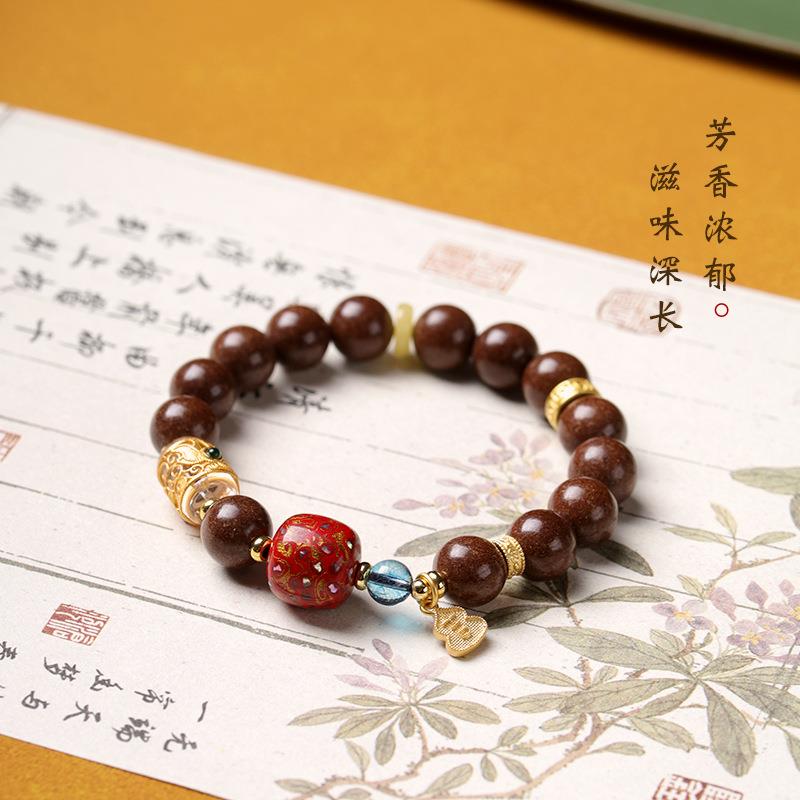 2026非遗大漆珠古法合香珠手链新中式鹅梨帐中香手串文玩药香手串