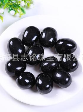 2026一斤天然黑曜石滚石obsidian跨境香薰扩香石儿童淘矿石鱼缸盆