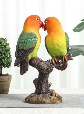 2026创意爱情鸟摆件北欧家居客厅电视柜民宿新房装饰品情侣结婚礼