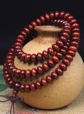 2026跑量 非洲小叶紫檀血檀片珠佛珠手链 血檀算盘珠手链