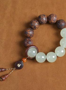 2026非洲花梨木手串财宝款搭配福字跑环复古男女佛珠手链文玩厂