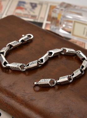 2026翔栩莫比回纹乌斯手链男士款古法做旧小众设计手饰品礼物厂家