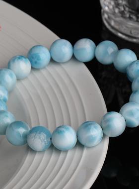 2026蓓蓓福 天然海纹石圆珠手链 玉化料海纹石手串 龟背纹海纹石